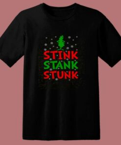 Funny Grinch Christmas Stink Stank Stunk 80s T Shirt