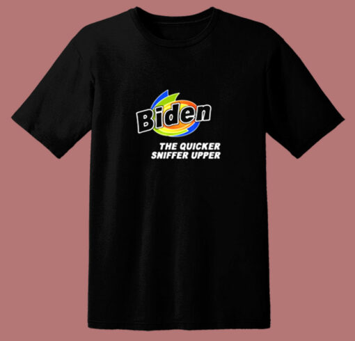 Funny Hidin Biden Hair Sniffer Anti Joe Biden Pro Trump 80s T Shirt