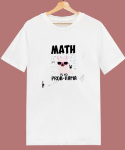Funny Llama Math Teacher Math 80s T Shirt