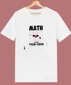 Funny Llama Math Teacher Math 80s T Shirt