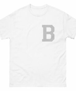 Letterman B Men’s classic tee WhiteGray