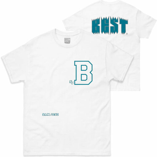 SJ Letterman B Shark White classic tee