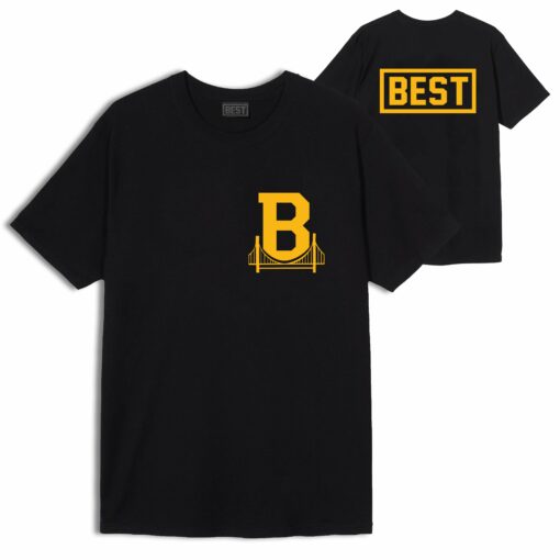 The City Letterman B Men’s heavyweight tee BlackYellow