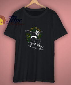 Funny Panda Skateboard T Shirt 1