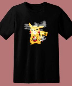 Funny Pokemon Parody Weed Smoking 80s T Shirt