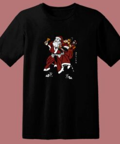 Funny Santa Samurai Christmas 80s T Shirt 1 Funny Santa Samurai Christmas 80s T Shirt 2