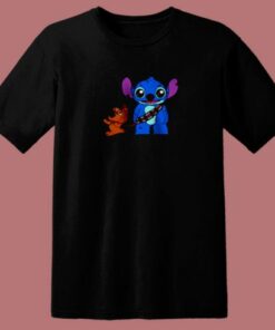 Funny Scooby Doo And Stitch Friend 80s T Shirt