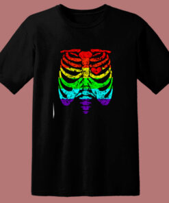Funny Spook Skeleton Rib Cage Torso 80s T Shirt Funny Spook Skeleton Rib Cage Torso 80s T Shirt