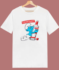 Funny The Smurfs Parody Smurfnoff 80s T Shirt