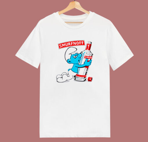 Funny The Smurfs Parody Smurfnoff 80s T Shirt