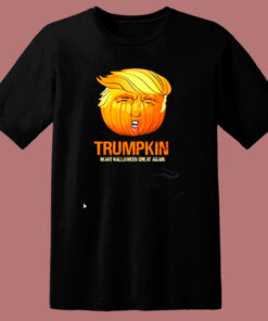 Funny Trump Halloween Trumpkin 80s T Shirt 1