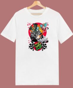Funny Zombie Race Day 80s T Shirt Style