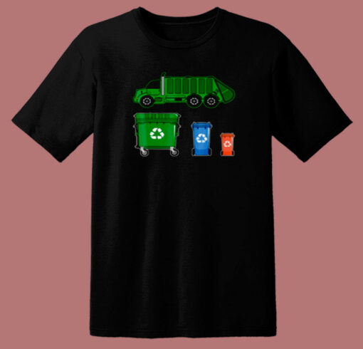 Garbage Truck With Dumpster 80s T Shirt