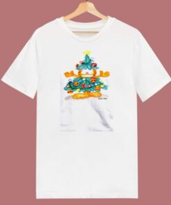 Garfield Christmas Tree 80s T Shirt