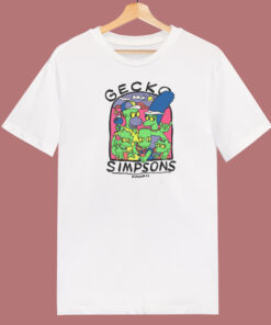 Gecko The Simpsons Hawaii 80s T Shirt