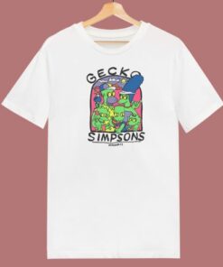 Gecko The Simpsons Hawaii 80s T Shirt
