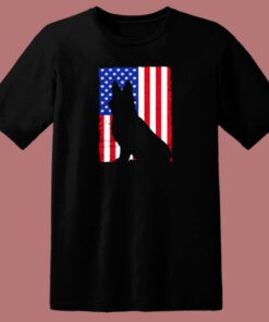 German Sheperd Flag 80s T Shirt 1