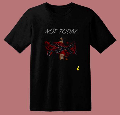 Girl Confederate Flag Not Today Shirt 80s T Shirt