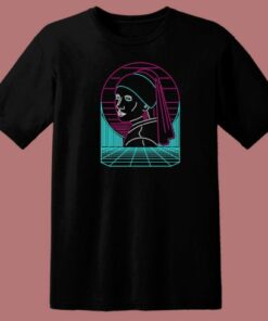 Girl With A Neon Earring 80s T Shirt Style