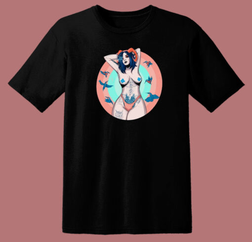 Girls Are Demon Graphic  80s T Shirt Style