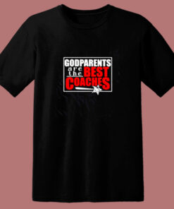 Godparent New First Time Godmother Godfather Coaches+ 80s T Shirt