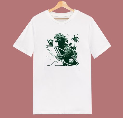 Godzilla Surfing T Shirt Style