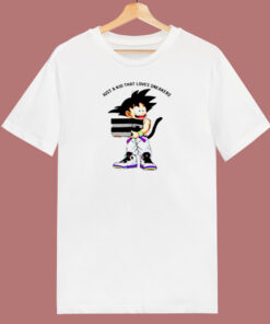 Goku Dragon Ball Just A Kid That Loves Sneaker 80s T Shirt