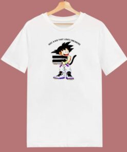 Goku Dragon Ball Just A Kid That Loves Sneaker 80s T Shirt