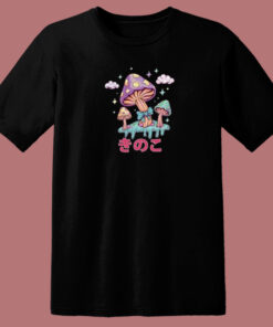 Goth Mushrooms Kawaii 80s T Shirt