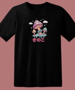 Goth Mushrooms Kawaii 80s T Shirt