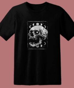 Gothic Skull Moon Phases 80s T Shirt