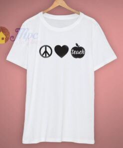 Grades School Peace Love Teacher Day School T Shirt