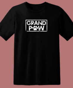 Grand Paw Dog Owner Grandpa Fathers Day 80s T Shirt