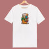 Grandma Knitting With Cat 80s T Shirt