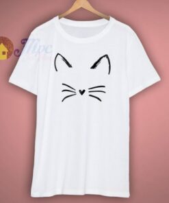 Graphic Cat Print Cute T Shirt