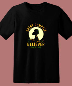 Great Pumpkin Brown Scene Peanuts Snoopy 80s T Shirt