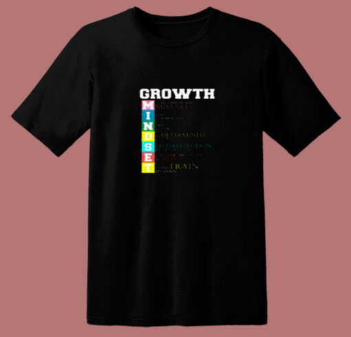 Growth New Mindset And Resolution 80s T Shirt