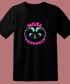 Hail Yourself Cute Pink And Blue Goat Baphomet 80s T Shirt 1 Hail Yourself Cute Pink And Blue Goat Baphomet 80s T Shirt 2