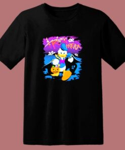 Halloween Donald Duck Trick Or Treat Pumpkin 80s T Shirt