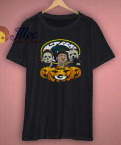 Halloween Horror Characters Green Bay Packers Pumpkin T Shirt