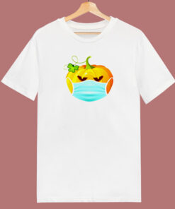 Halloween Pumpkin In A Face Mask 80s T Shirt
