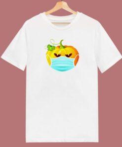 Halloween Pumpkin In A Face Mask 80s T Shirt