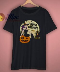 Halloween Witch Hola Witches Funny Halloween T Shirt