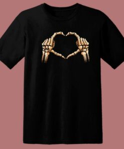 Hands Heart Skeleton T Shirt Style On Sale