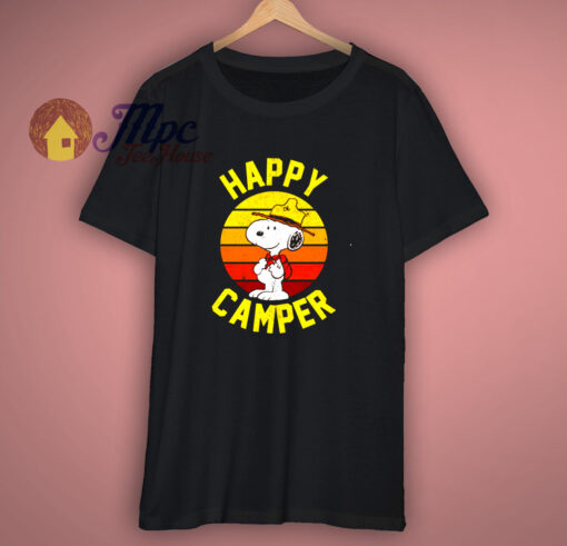 Happy Camper Funny Snoopy Camping T Shirt