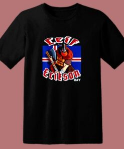 Happy Leif Erikson Day Iceland Norse Viking 80s T Shirt 1 Happy Leif Erikson Day Iceland Norse Viking 80s T Shirt 2