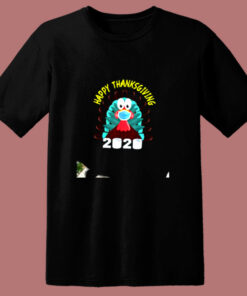 Happy Thanksgiving Funny Thanksgiving Turkey Face Mask 2020 80s T Shirt 1