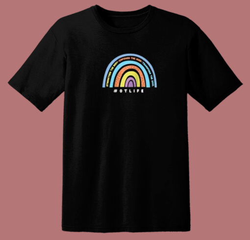 Hashtag OT Life Rainbow 80s T Shirt