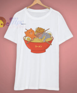 Heavy Cats And Ramen Noodles Lover T Shirt