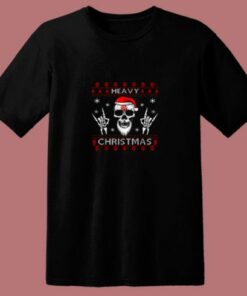 Heavy Metal Christmas Skull Santa 80s T Shirt 1 Heavy Metal Christmas Skull Santa 80s T Shirt 2